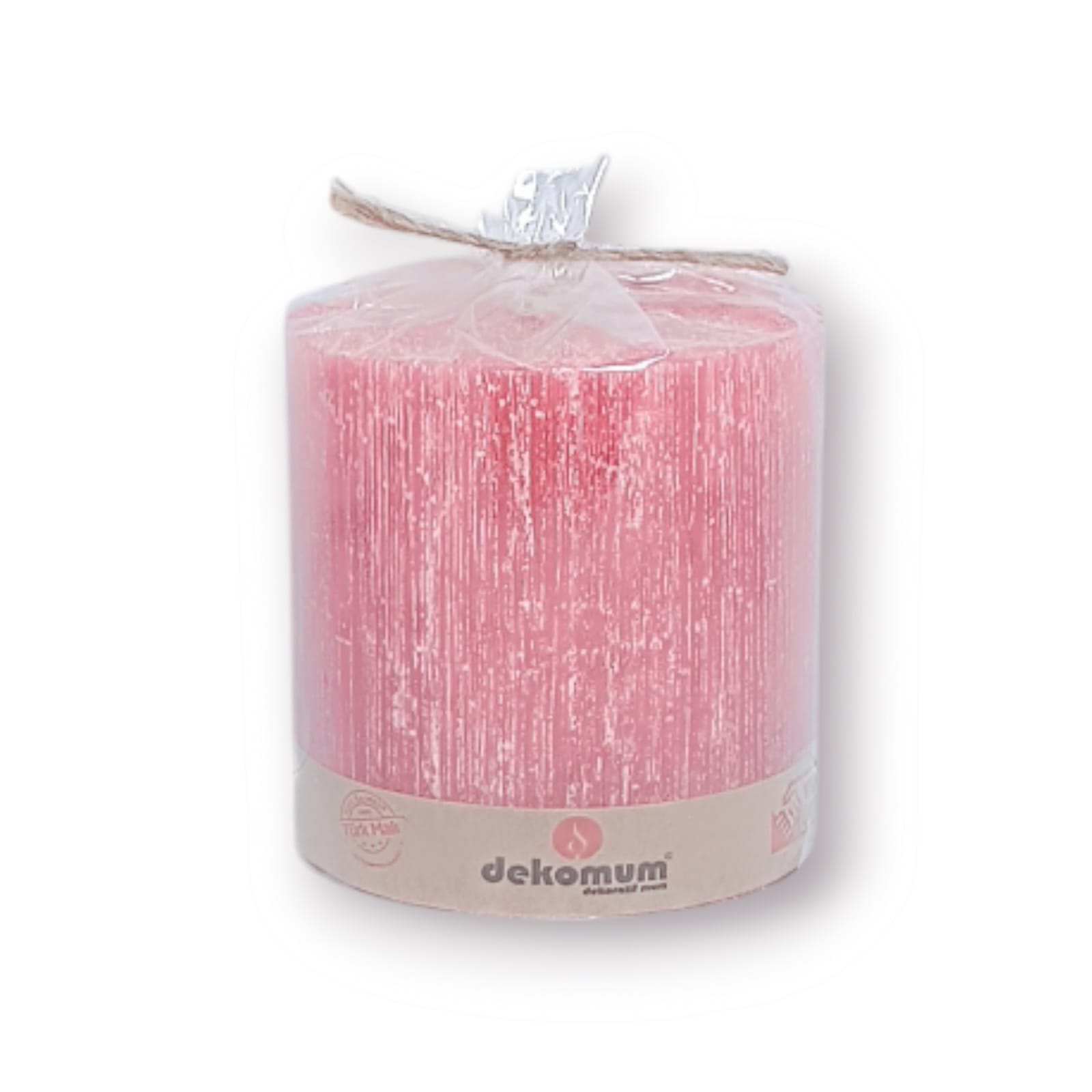 silindir mum çap 7×7 cm kırmızı - 3