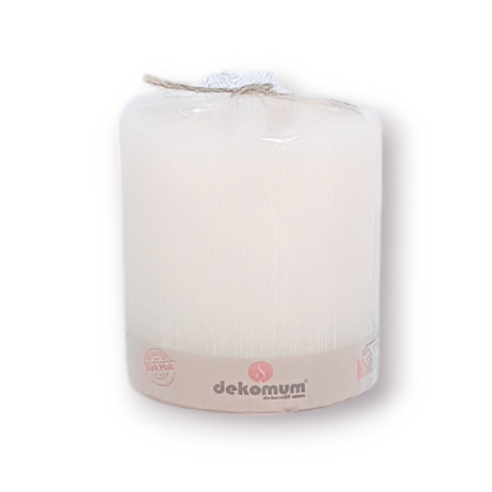 silindir mum çap 7×7 cm krem - 3