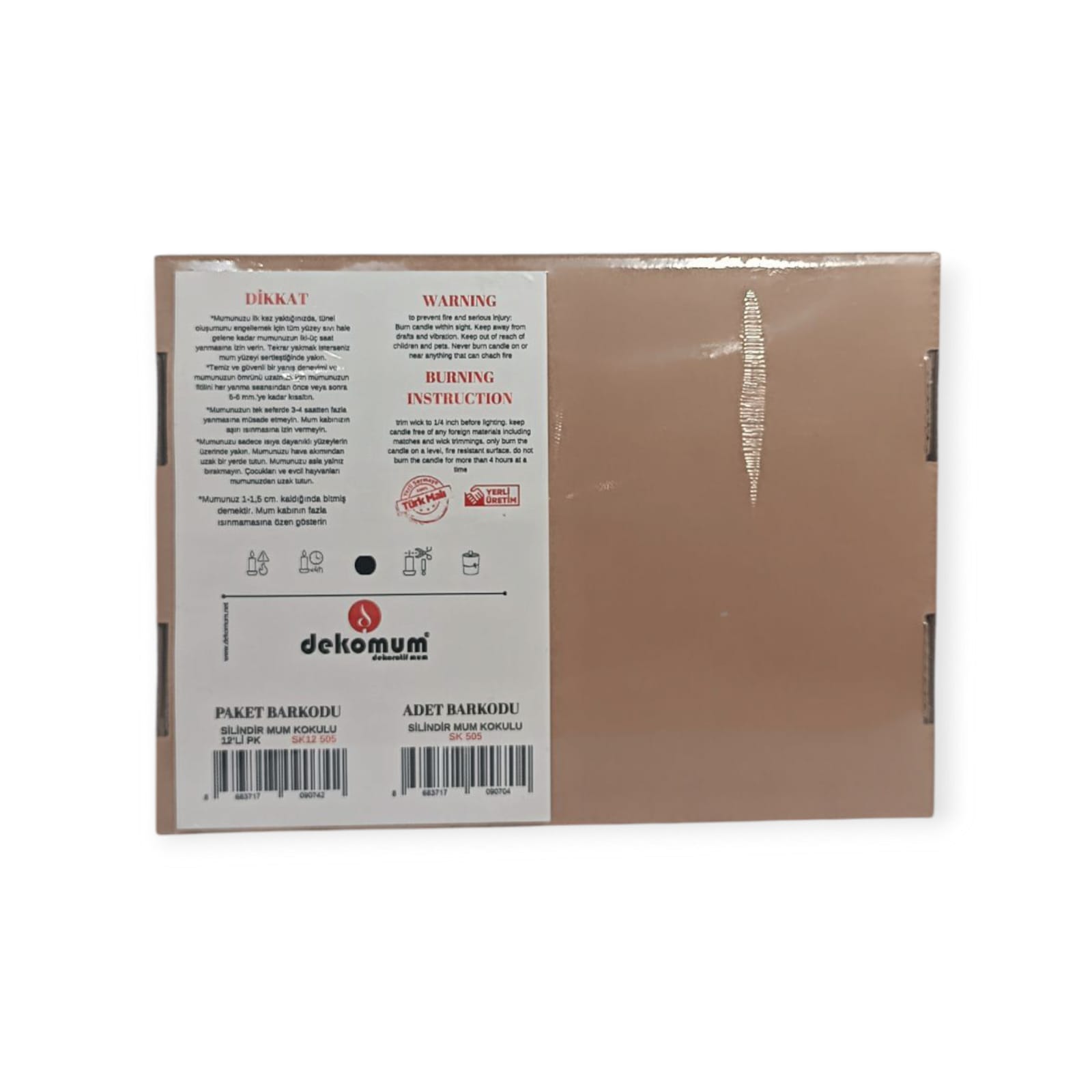 silindir mum kokulu 5×5 cm 12’li pk. (1.grup) - 3