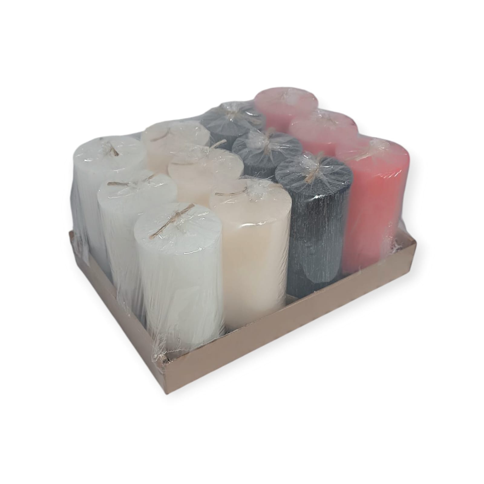 silindir mum kokusuz 5×10 cm 12’li pk. (1.grup)