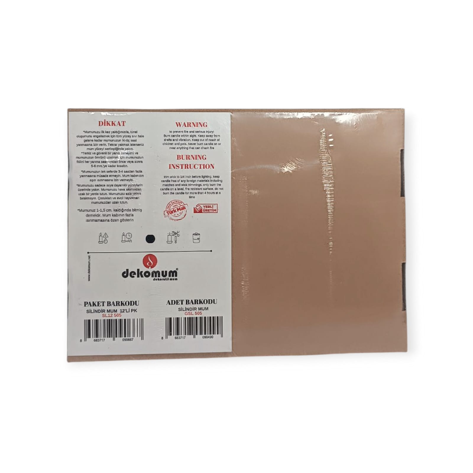 silindir mum kokusuz 5×5 cm 12’li pk. (2.grup) - 7