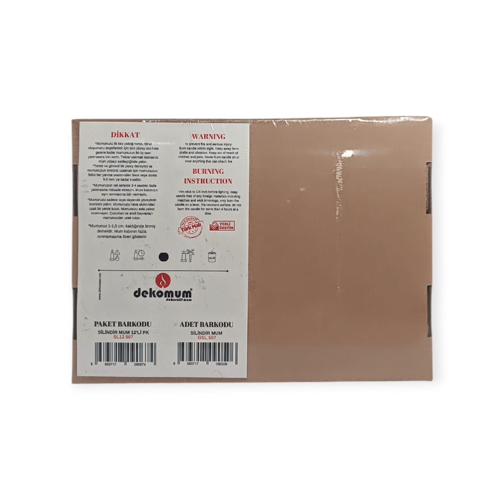 silindir mum kokusuz 5×7 cm 12’li pk. (2.grup) - 7
