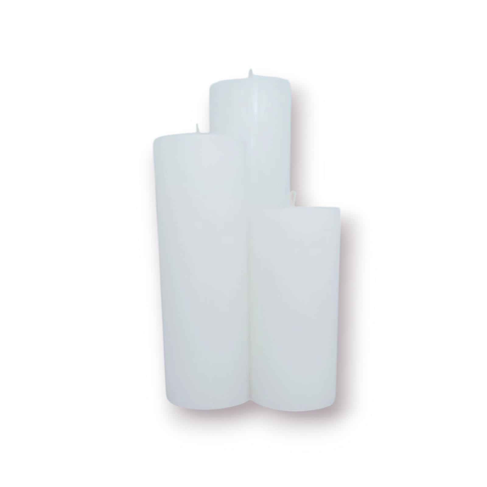 silindir set mum çap 7×15-20-25 cm beyaz