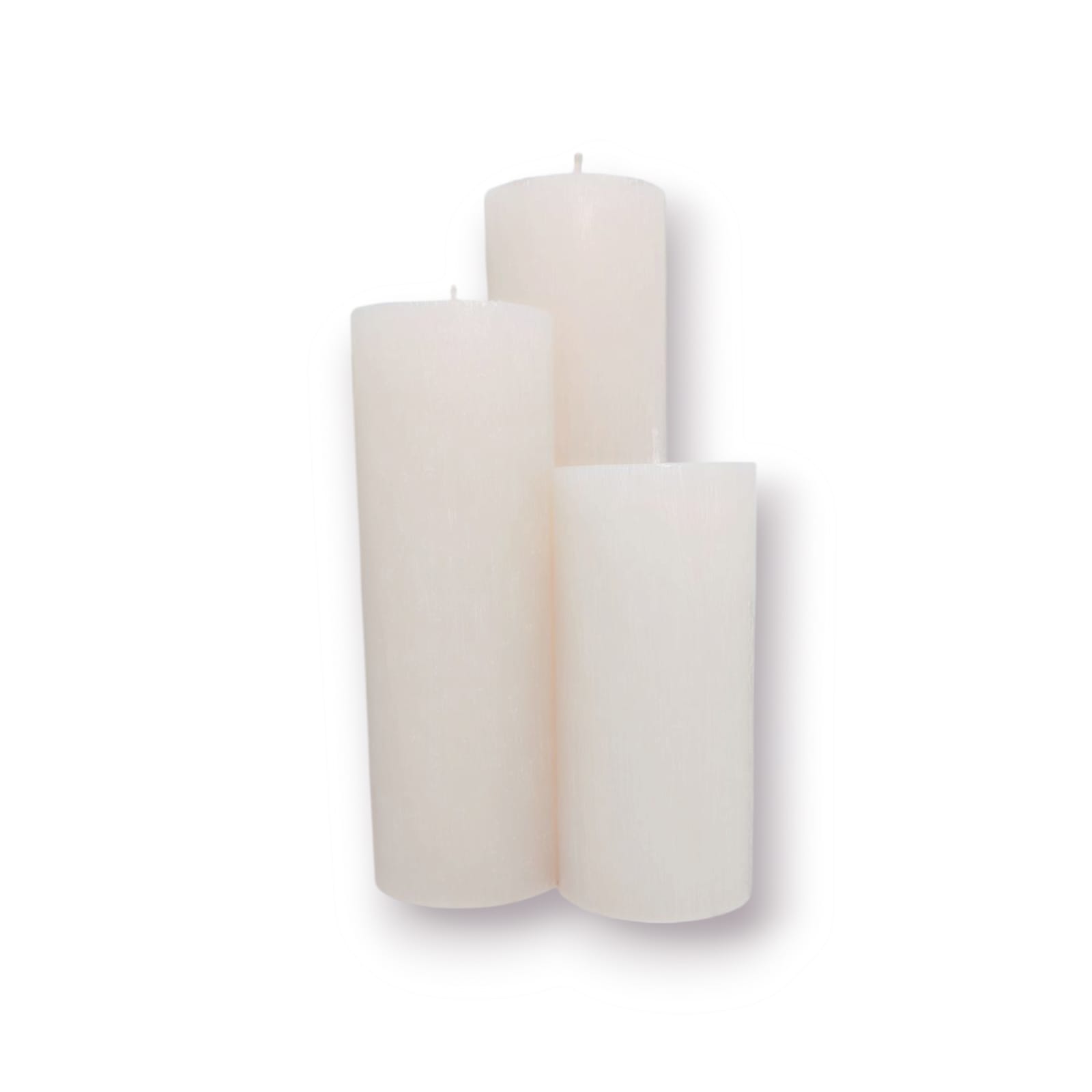 silindir set mum çap 7×15-20-25 cm krem