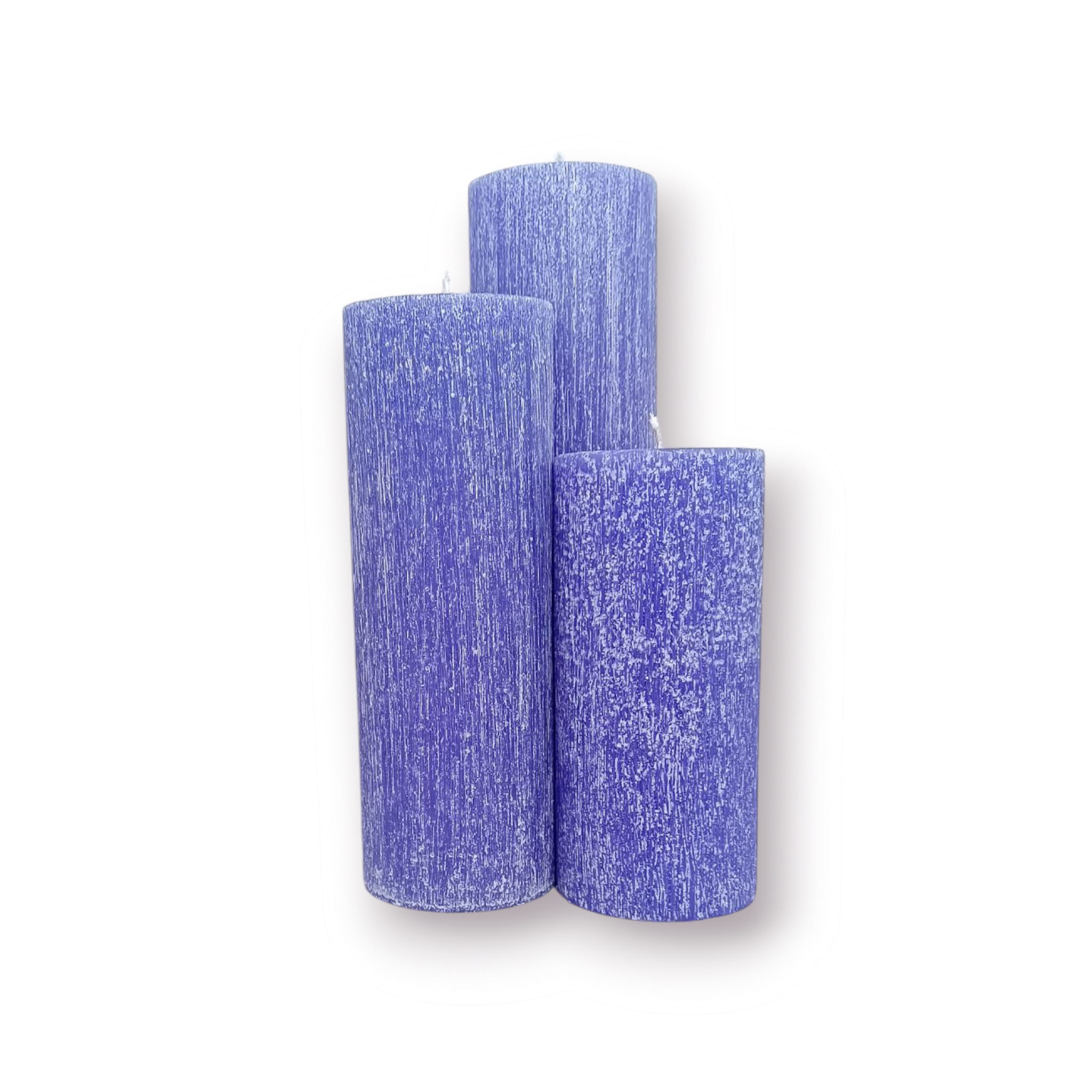 silindir set mum çap 7×15-20-25 cm mor