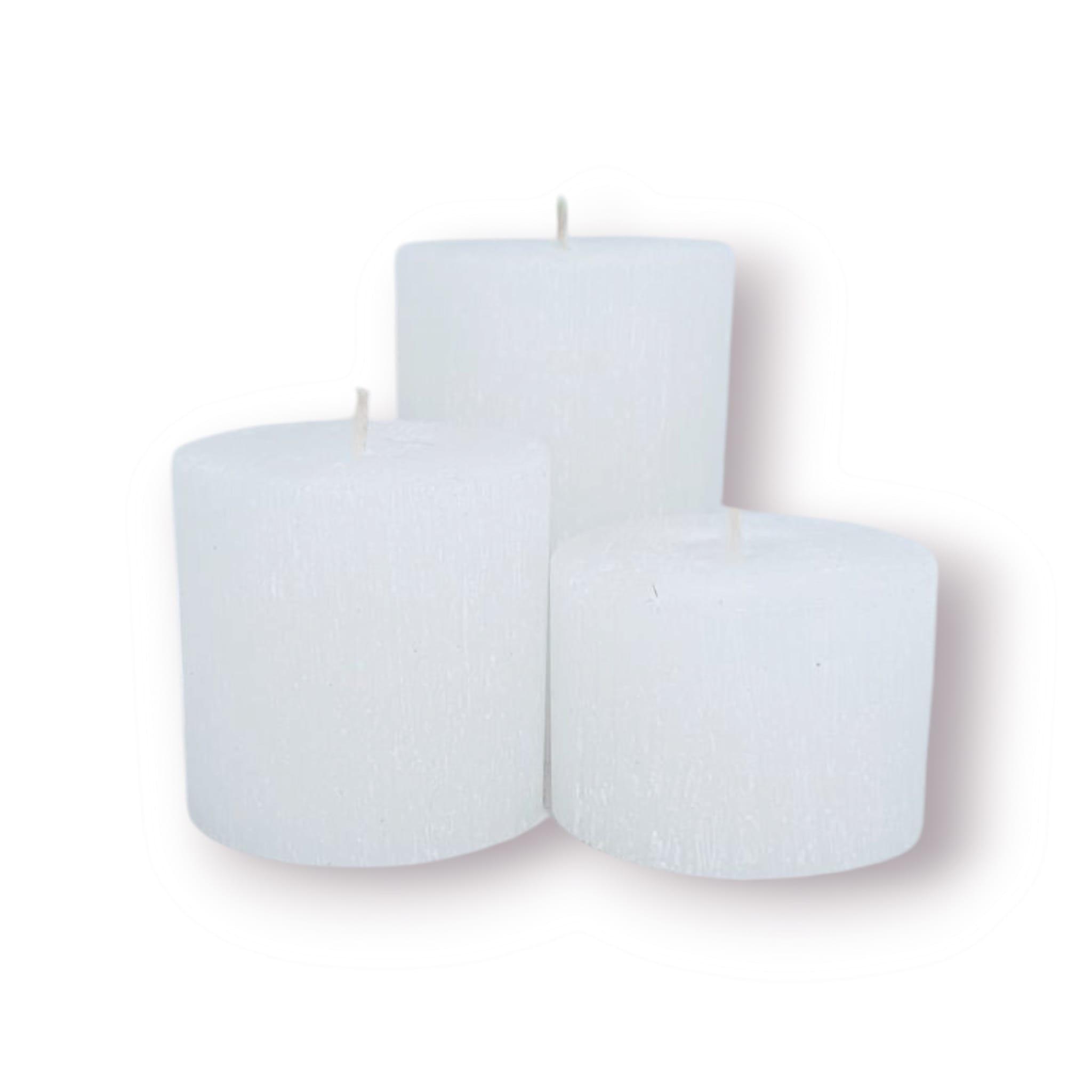 silindir set mum çap 7×5-7-10 cm beyaz