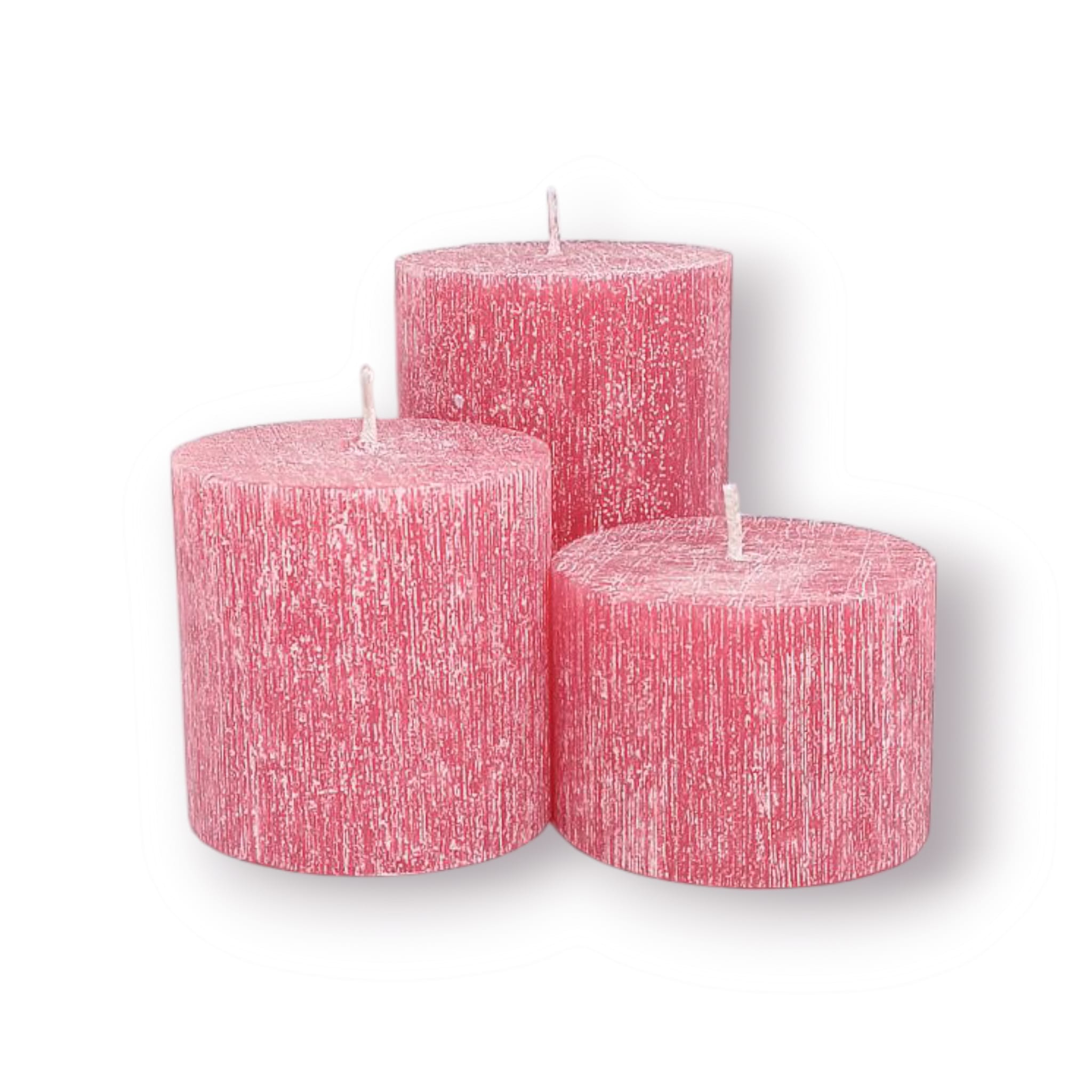 silindir set mum çap 7×5-7-10 cm kırmızı