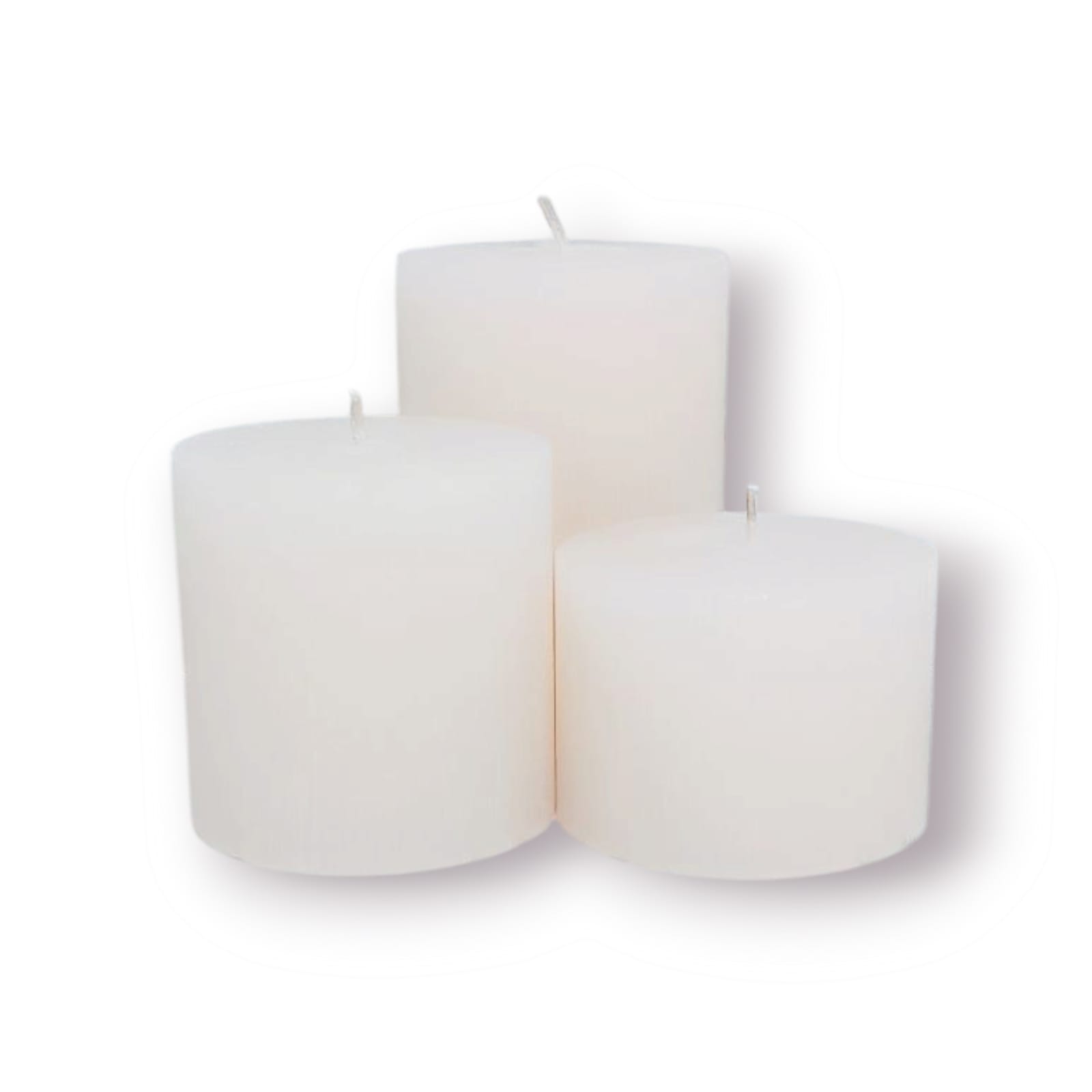 silindir set mum çap 7×5-7-10 cm krem