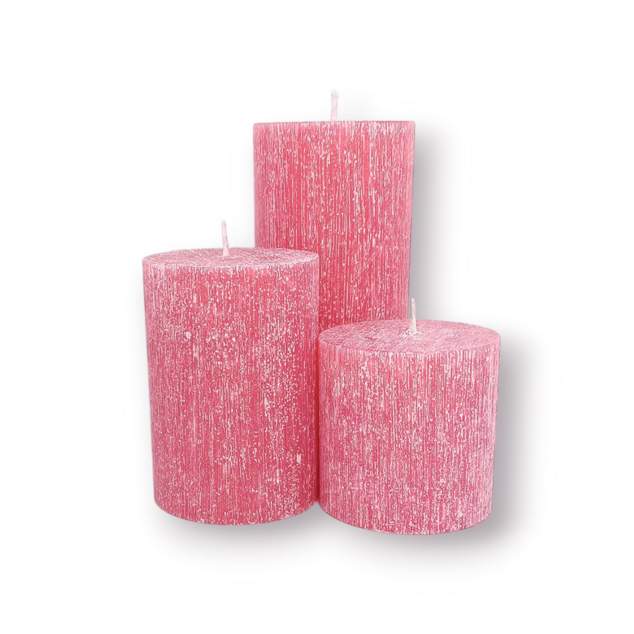 silindir set mum çap 7×7-10-15 cm kırmızı