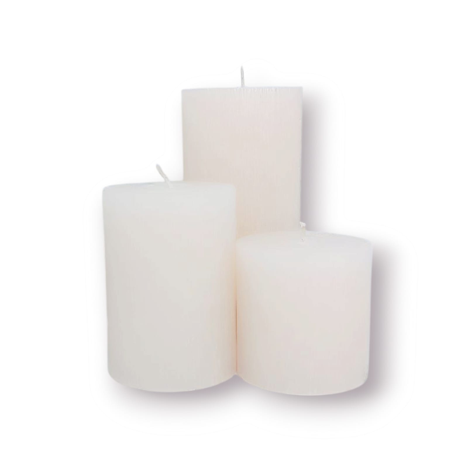 silindir set mum çap 7×7-10-15 cm krem