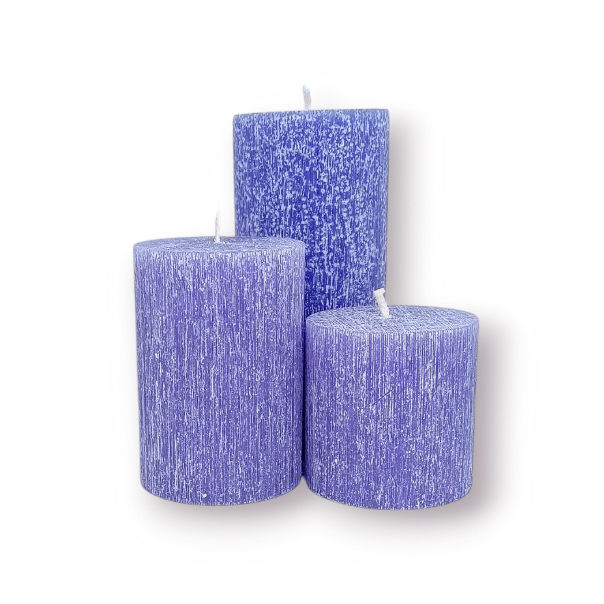 silindir set mum çap 7×7-10-15 cm mor