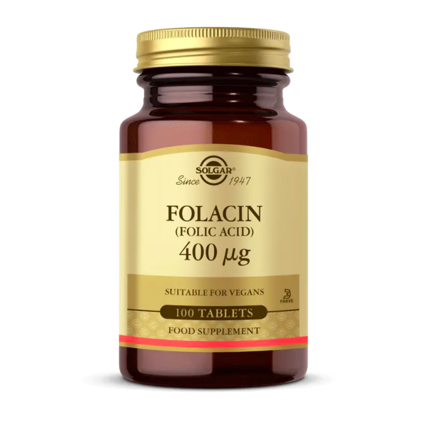 Solgar Folic Acid (Folacin) 400 Mcg  100 Tablet