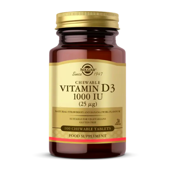 Solgar Vitamin D3 Cheaweble 1000 IU  100 Tablet