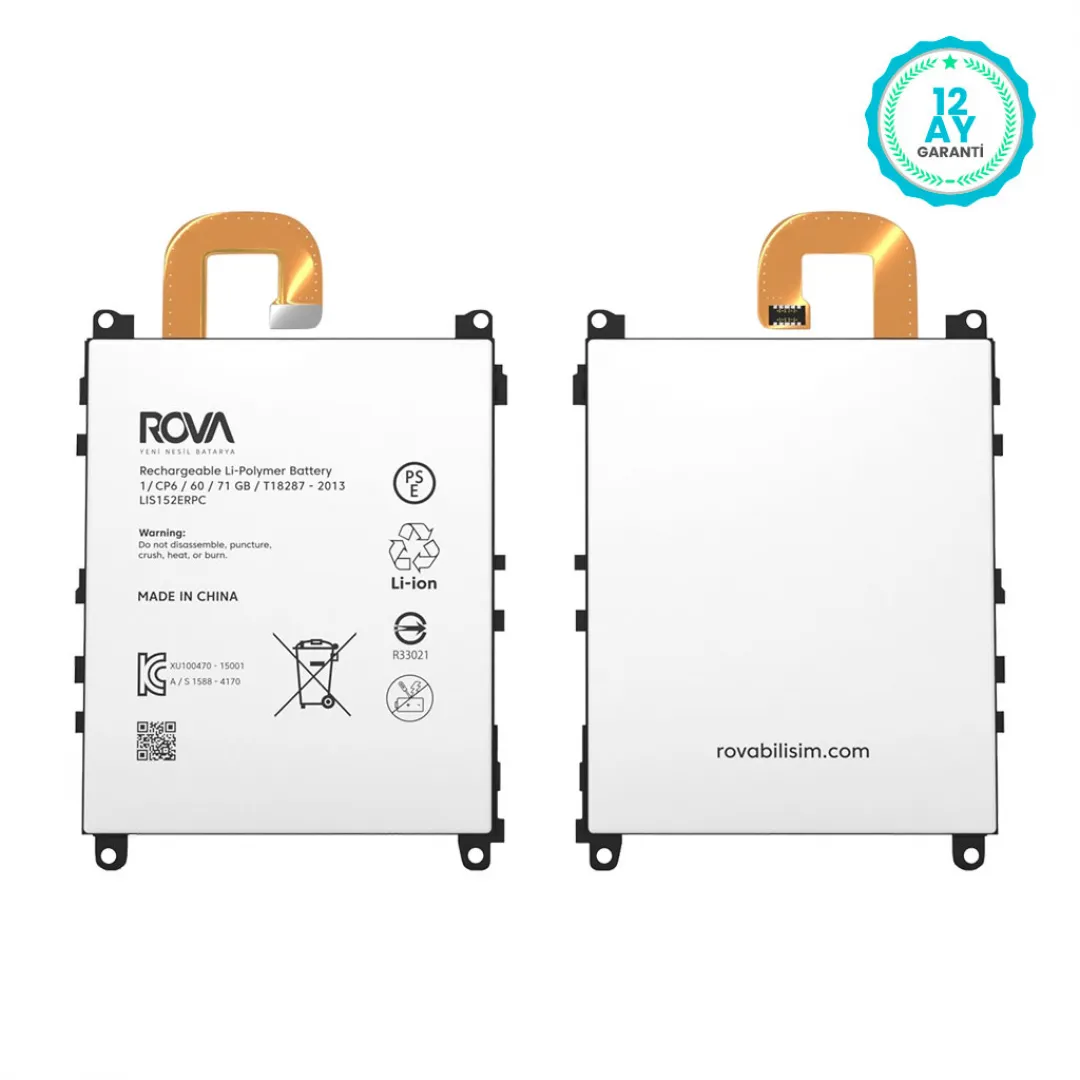 Rova Sony Z1 Batarya Pil 3000 mAh - 3