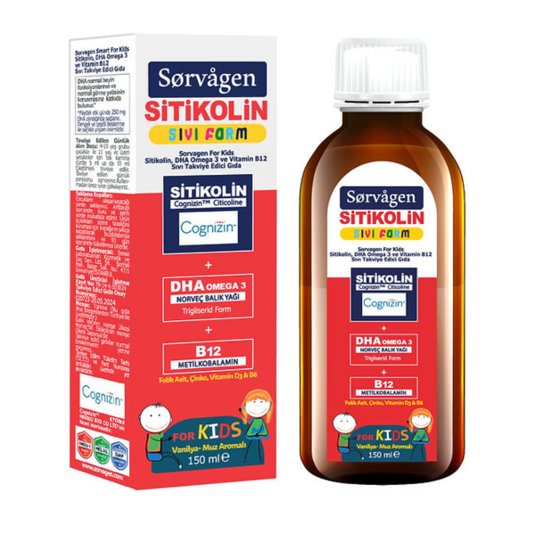 Sorvagen Smart Kids Sıvı Form Sitikolin 150 ml