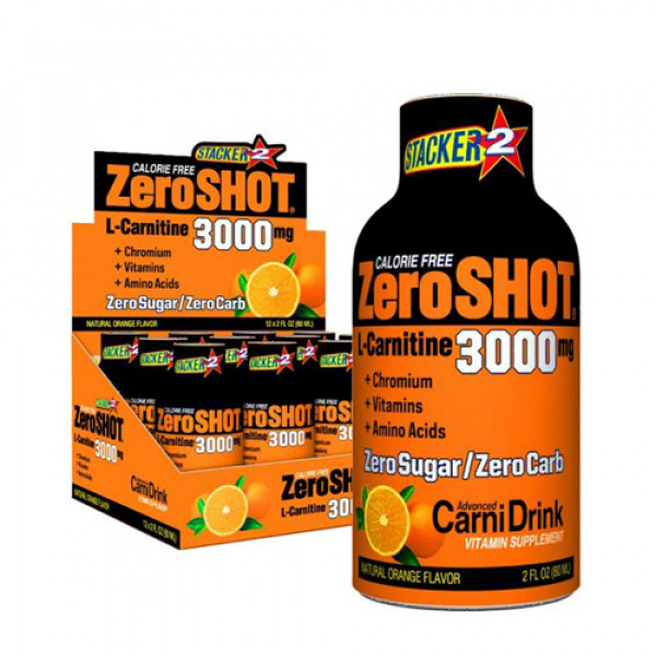 Zero Shot 60 ML 3000 mg L-Carnitine Portakal 12 Adet