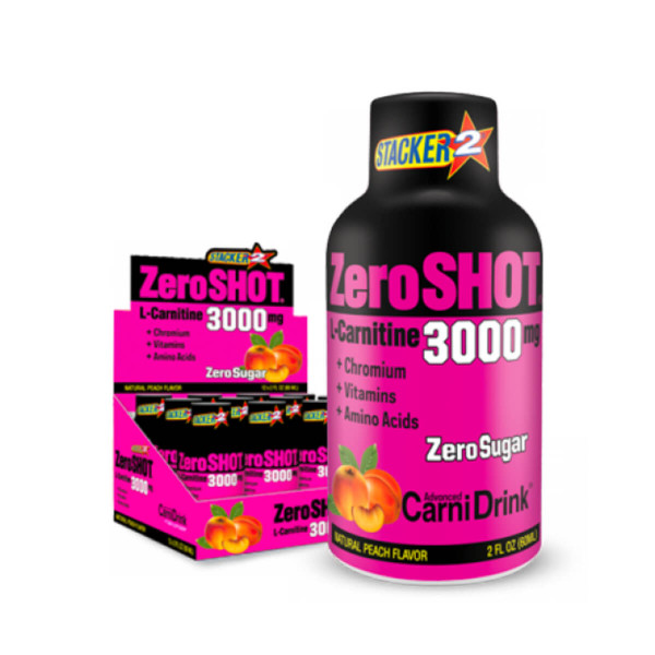 Zero Shot 60 ML 3000 mg L-Carnitine Şeftali 12 Adet
