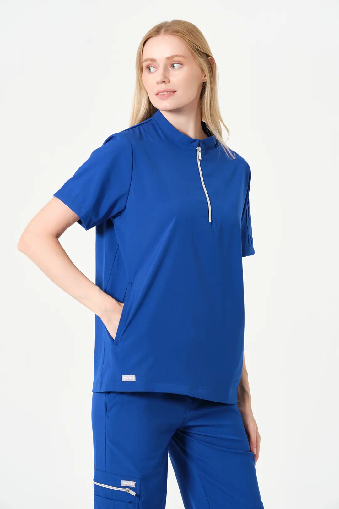 STELLA - SAKS MAVİSİ KADIN ÜST ÜNİFORMA - 3