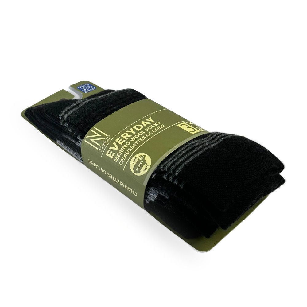 STOCKHOLM Merinos Yünü İnce Örgü Premium Gündelik Günlük Çorap 3'lü Paket Gri Çizgili - 4