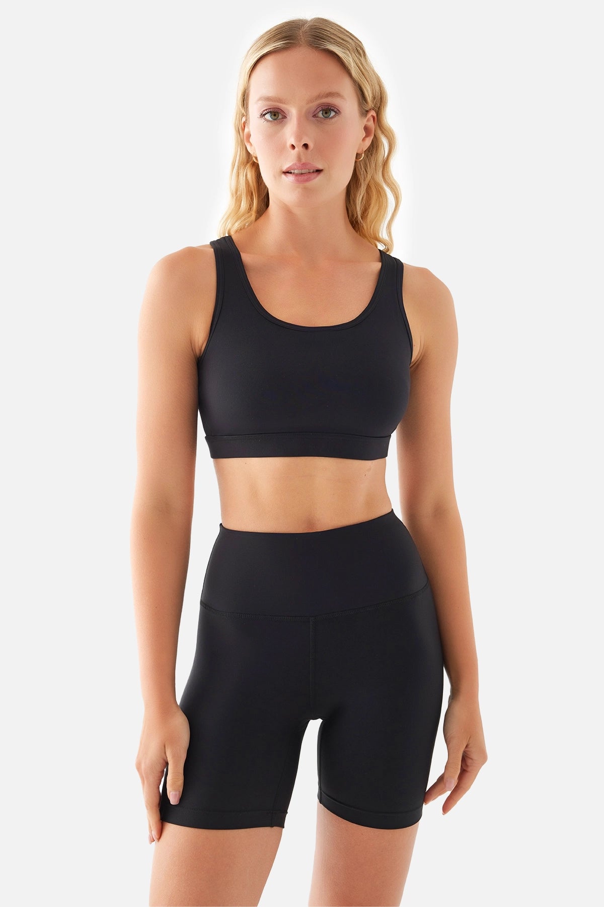 Anna Comfylux Orta Destekli Siyah Spor Bra