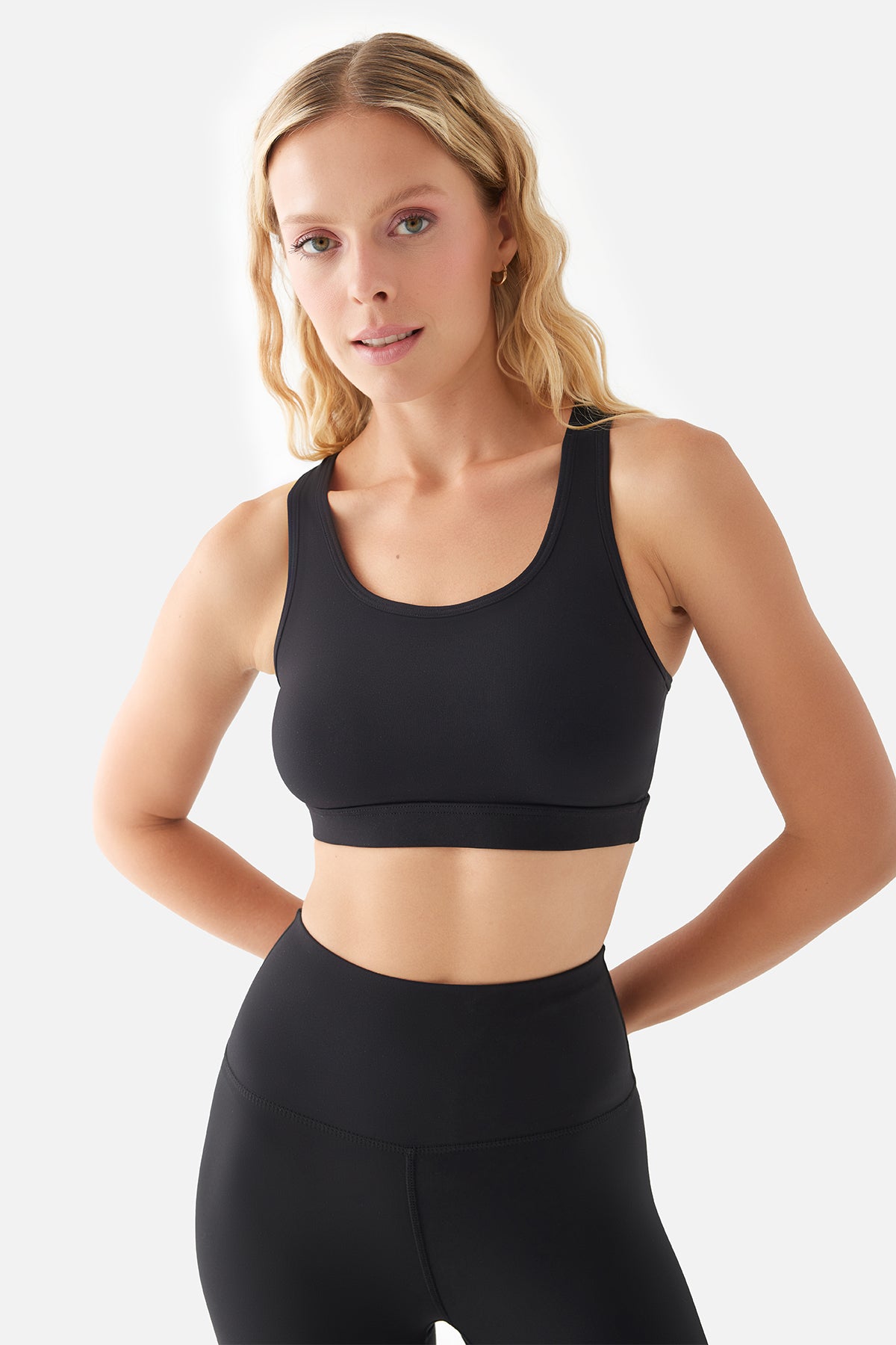 Anna Comfylux Orta Destekli Siyah Spor Bra - 3