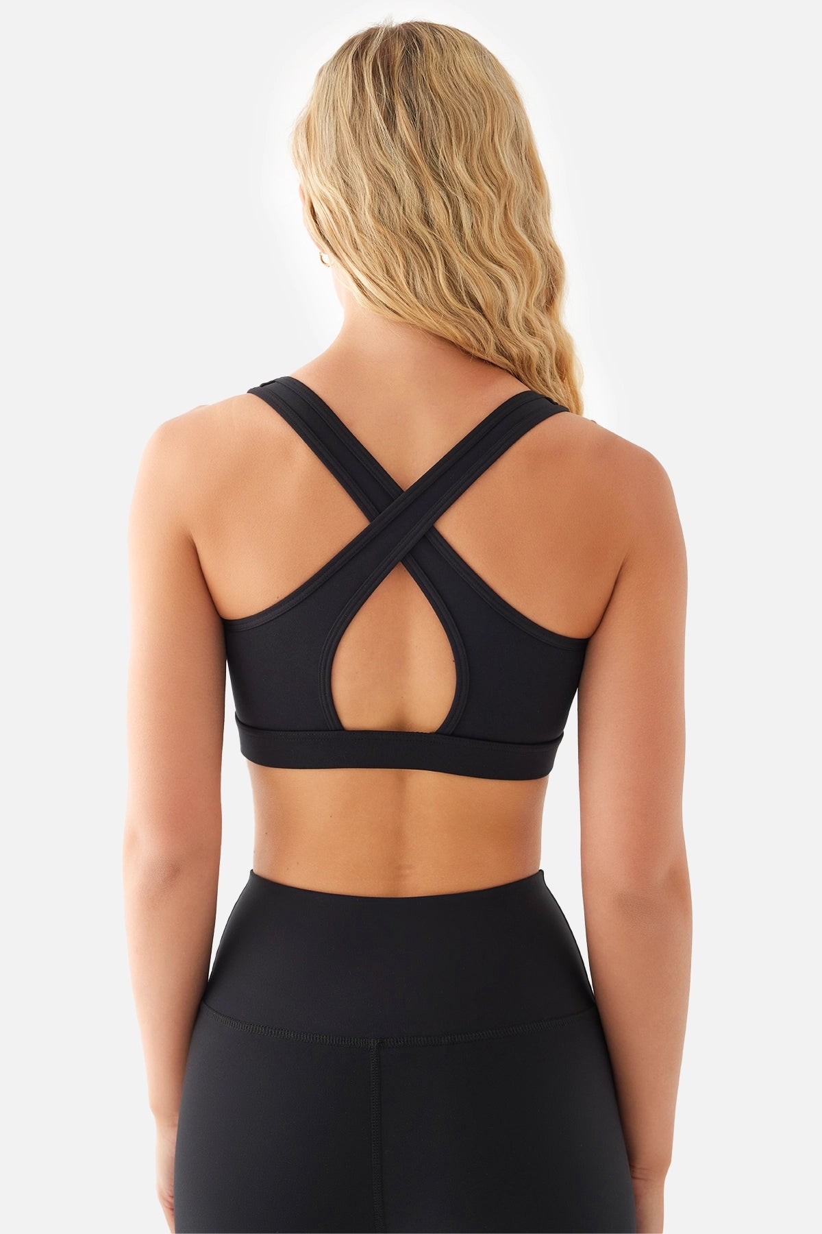 Anna Comfylux Orta Destekli Siyah Spor Bra - 5