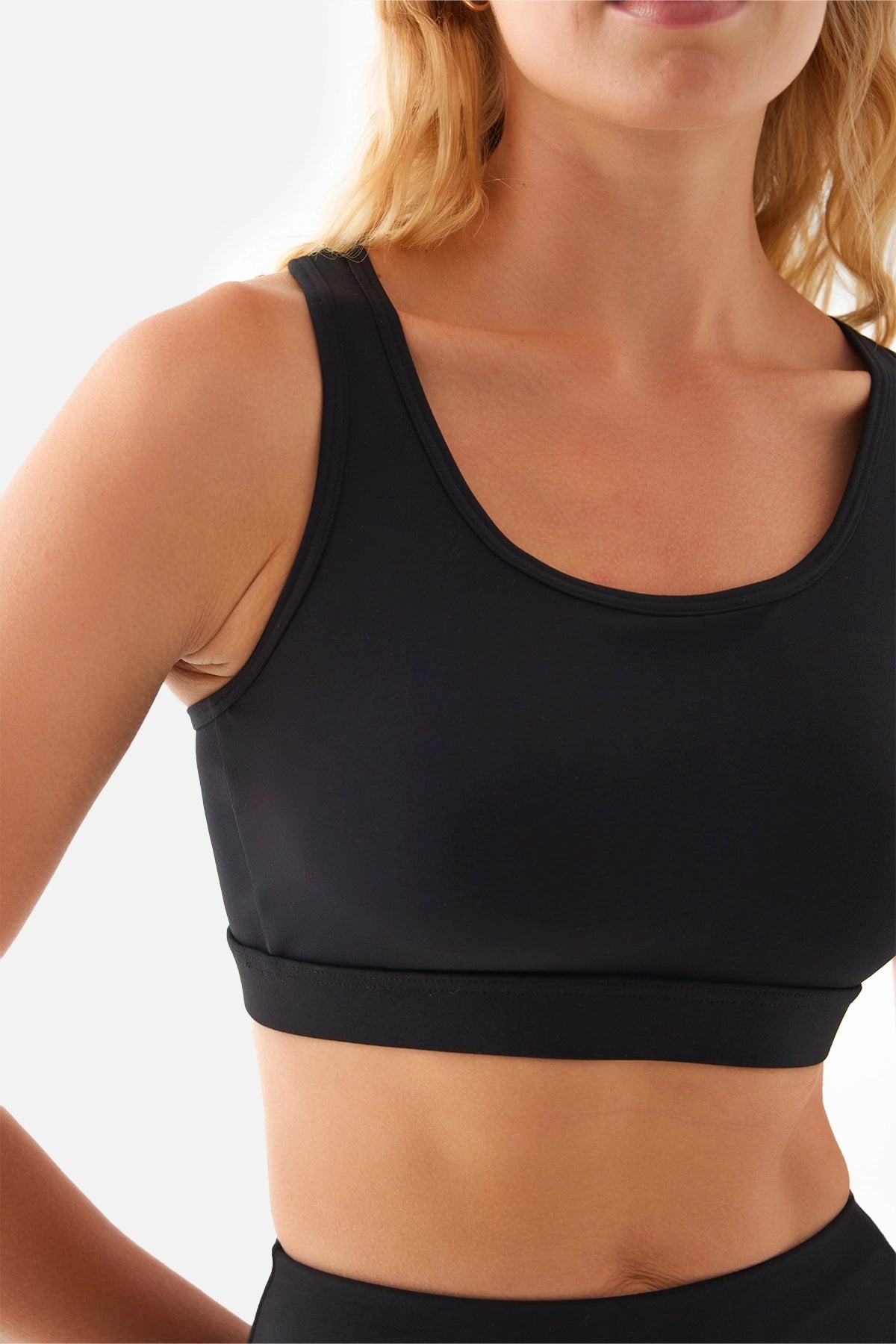Anna Comfylux Orta Destekli Siyah Spor Bra - 6