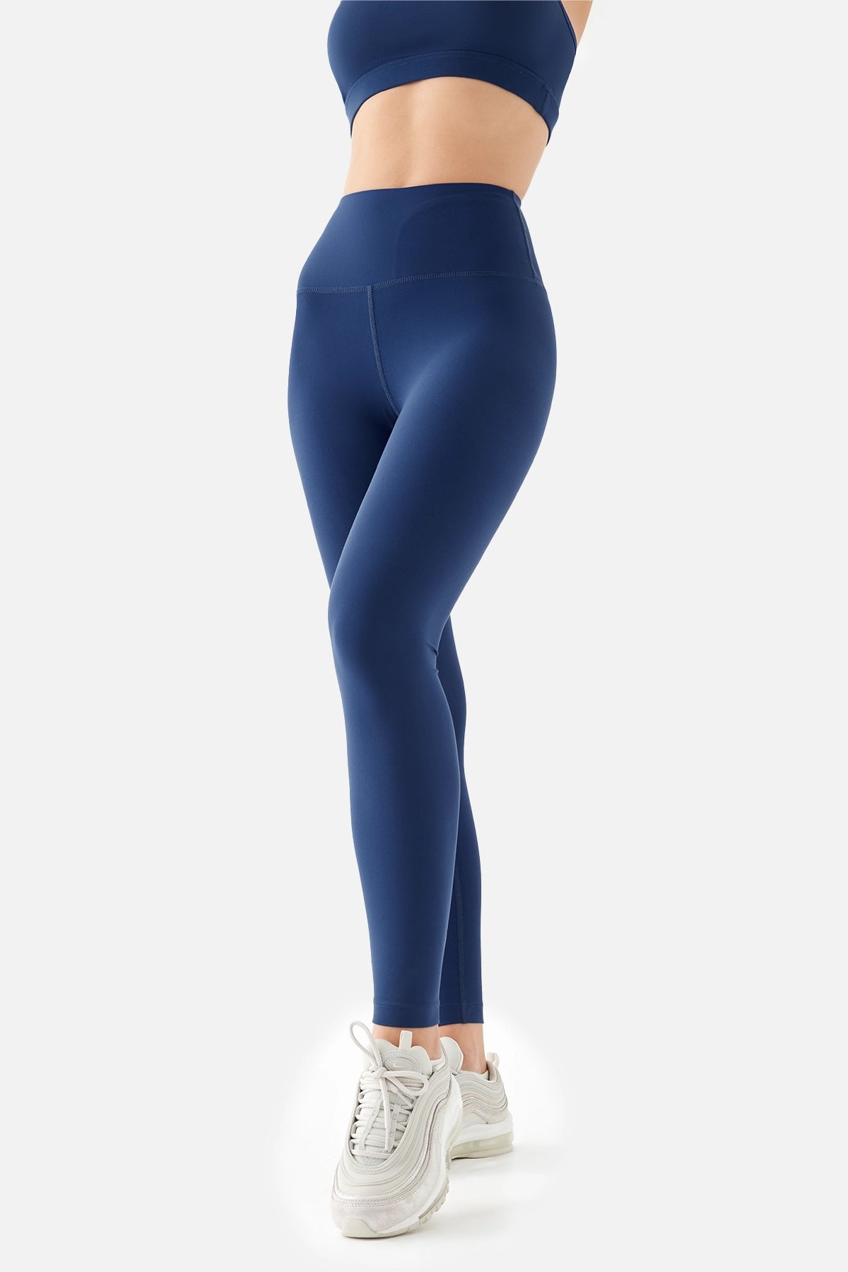 Anna Comfylux Yüksek Bel Lacivert Spor Tayt - 5