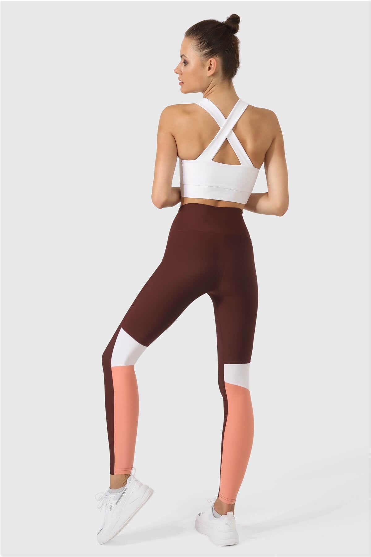 Cross Strap Beyaz Spor Büstiyer - 3