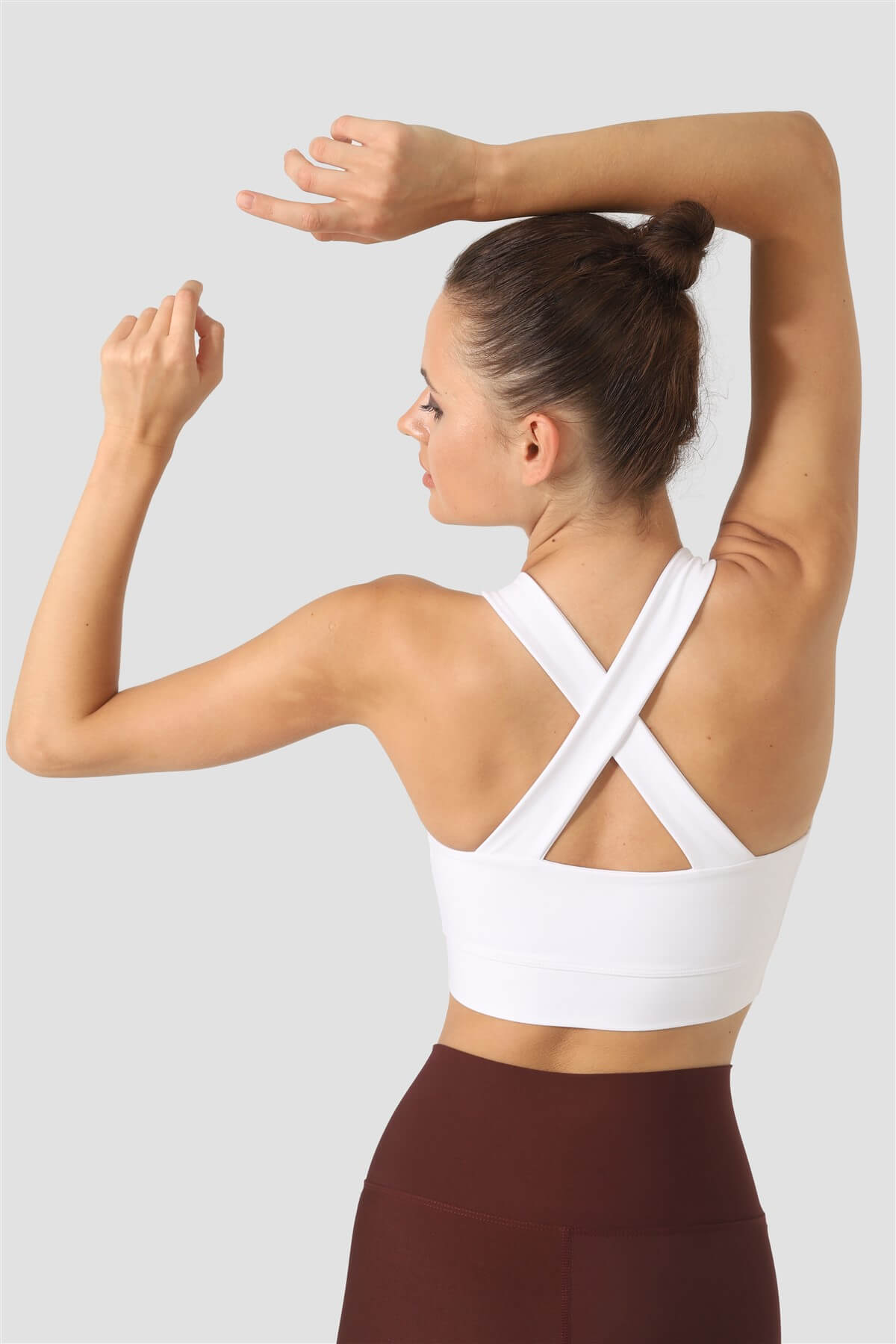 Cross Strap Beyaz Spor Büstiyer - 4