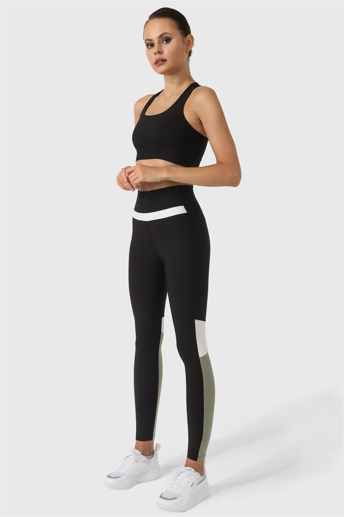 Cross Strap Siyah Spor Büstiyer - 4