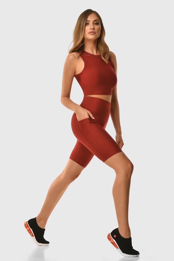Dizüstü Cepli Bordo Sport Tayt - 3