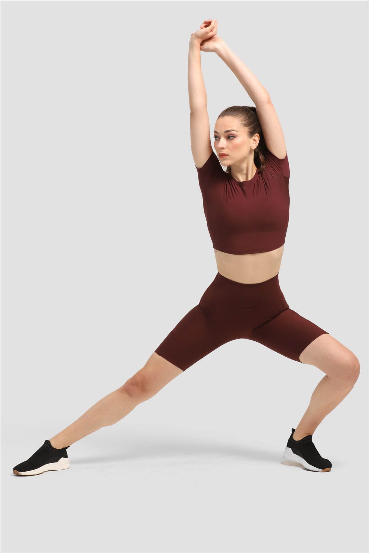 Dizüstü Cepli Mürdüm Spor Tayt - 4