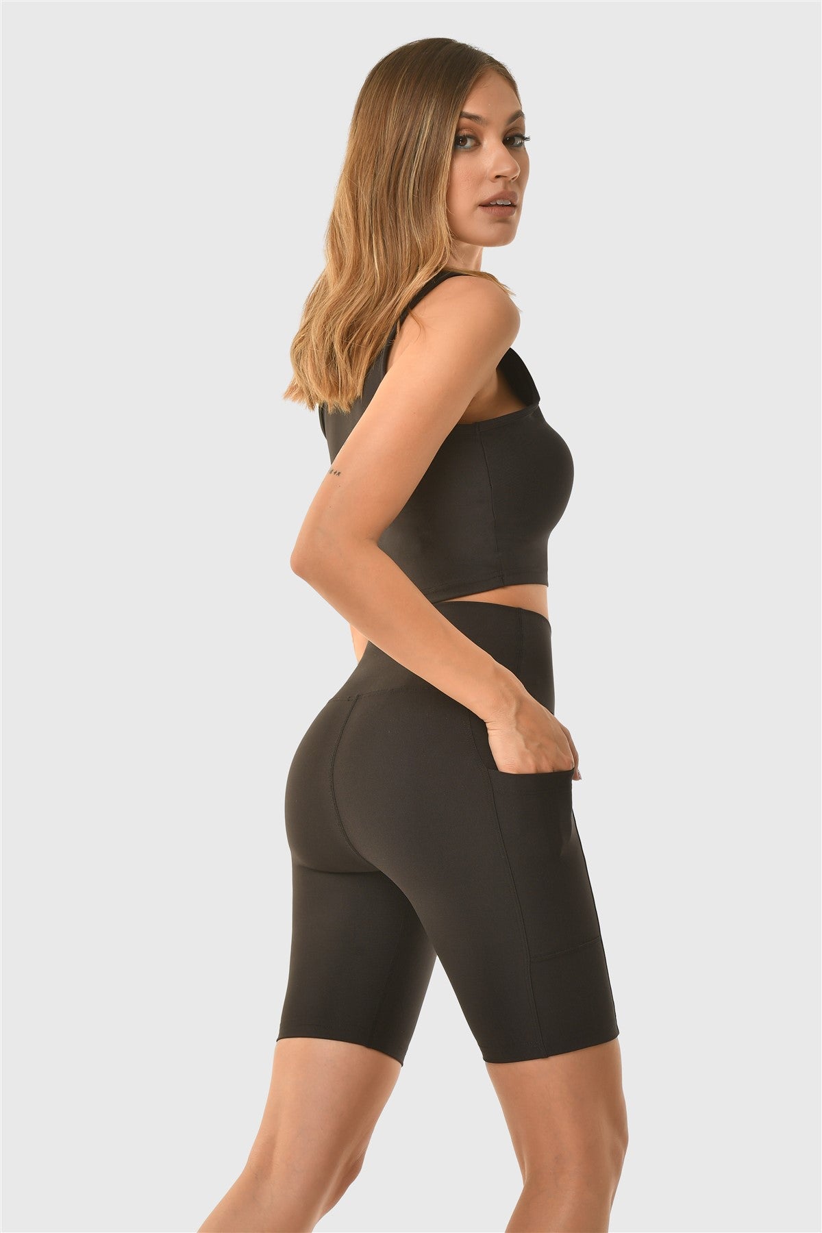 Dizüstü Cepli Siyah Sport Tayt - 4