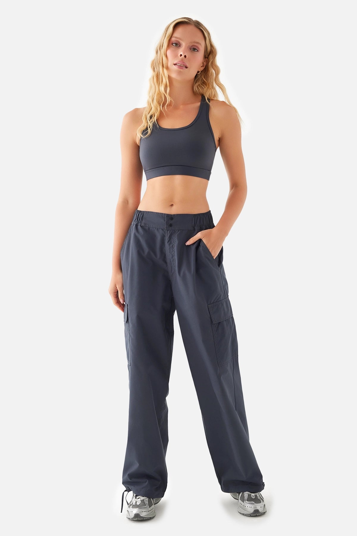 Emma Voyager Wide-Leg Füme Paraşüt Pantolon - 3