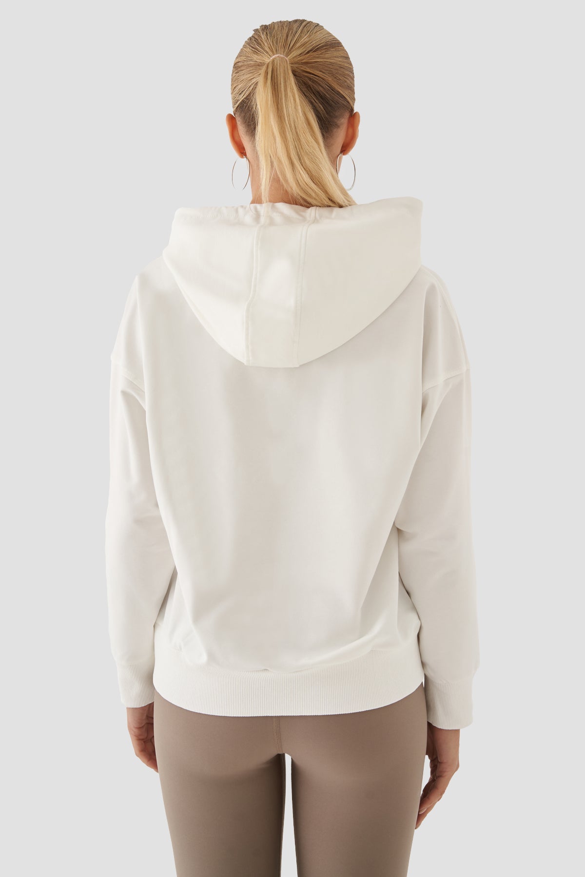 Fiona Oversize Cepli Krem Hoodie - 4