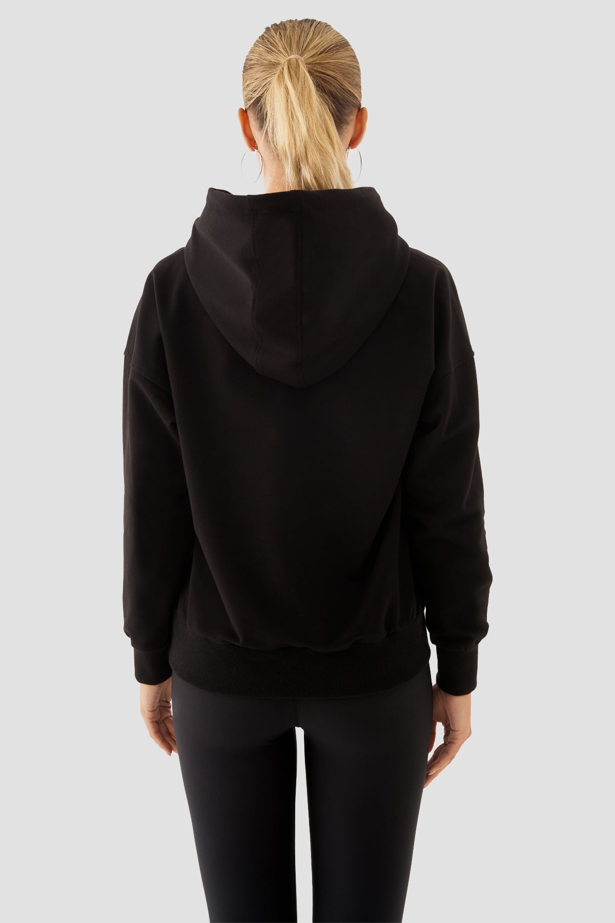 Fiona Oversize Cepli Siyah Hoodie - 3