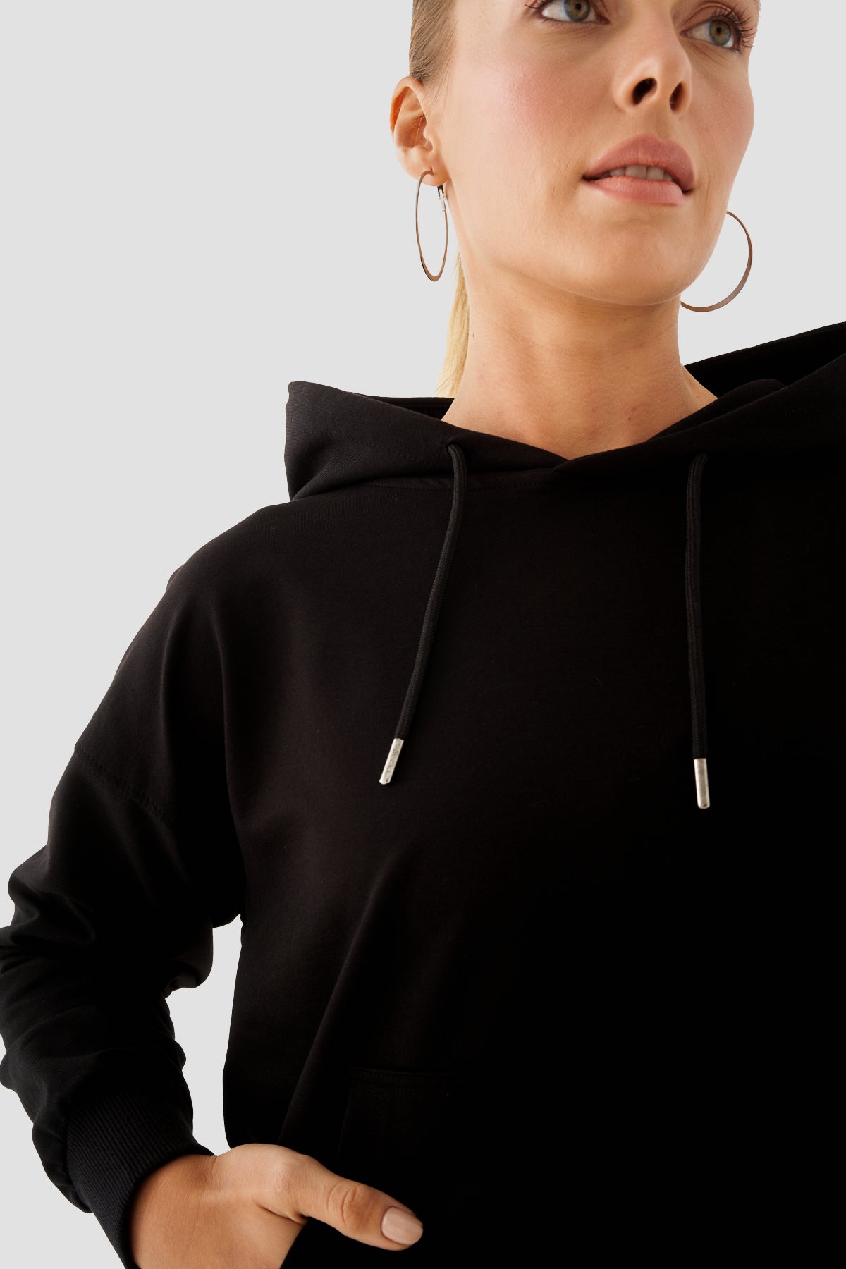 Fiona Oversize Cepli Siyah Hoodie - 4
