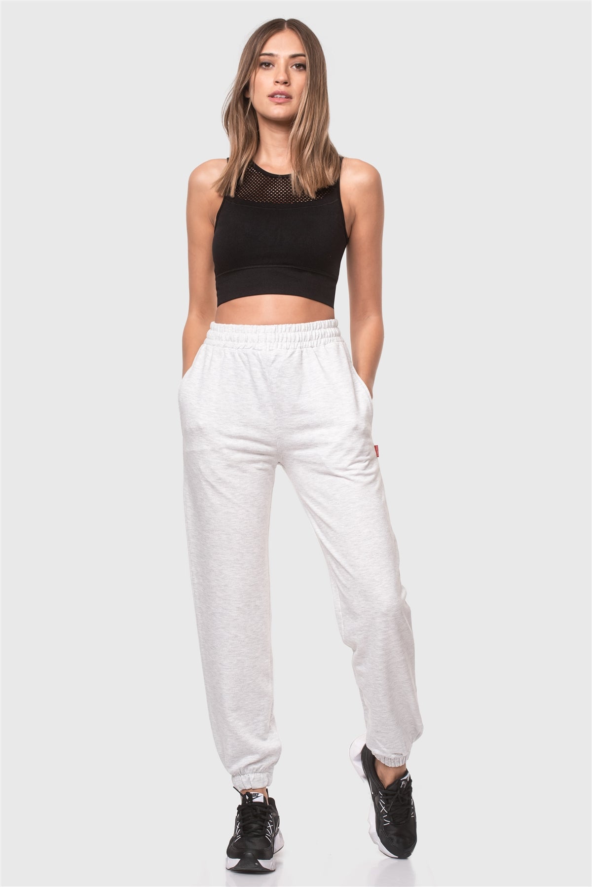 Jogger Gri Melanj Eşofman Altı - 3