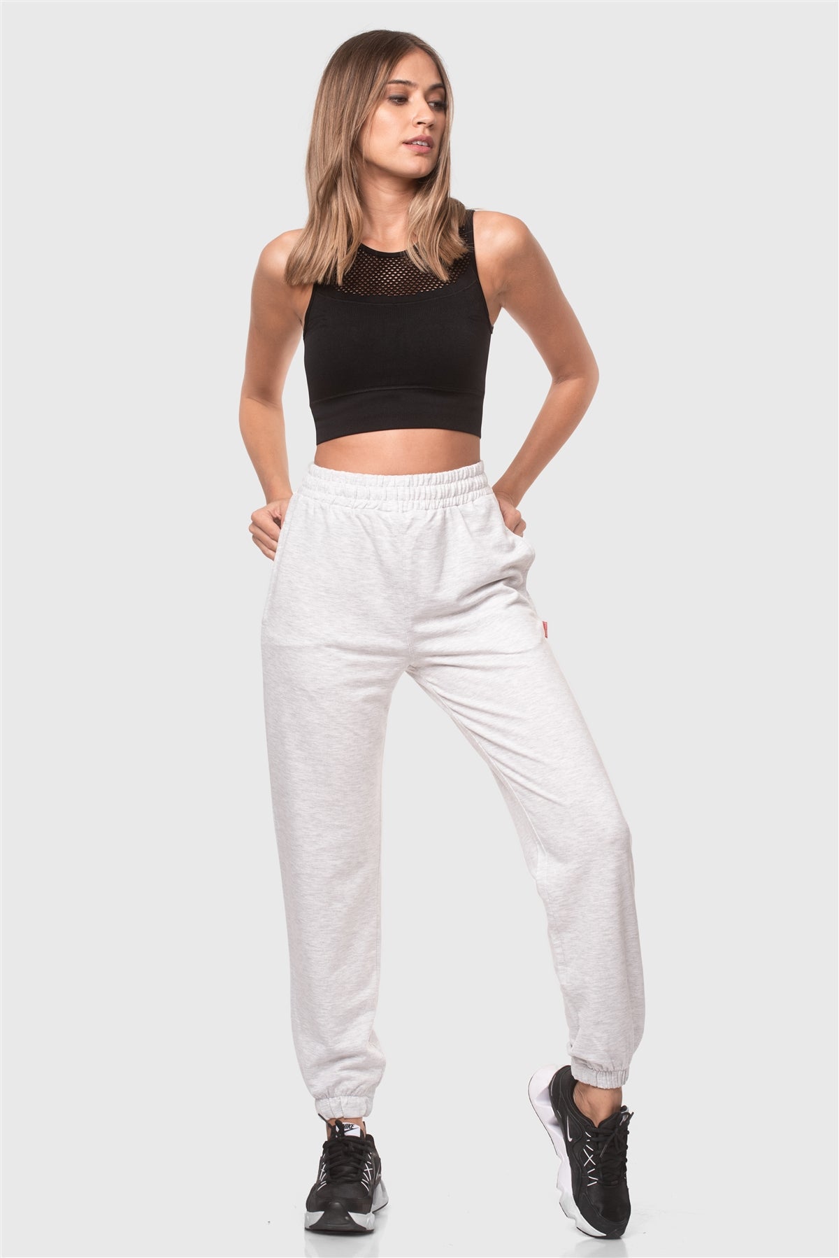 Jogger Gri Melanj Eşofman Altı - 5