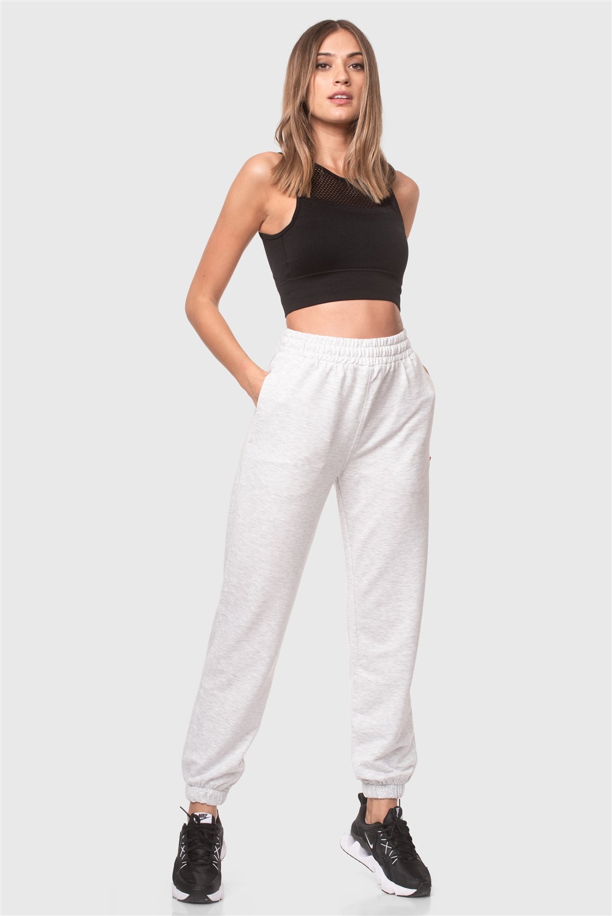 Jogger Gri Melanj Eşofman Altı - 6