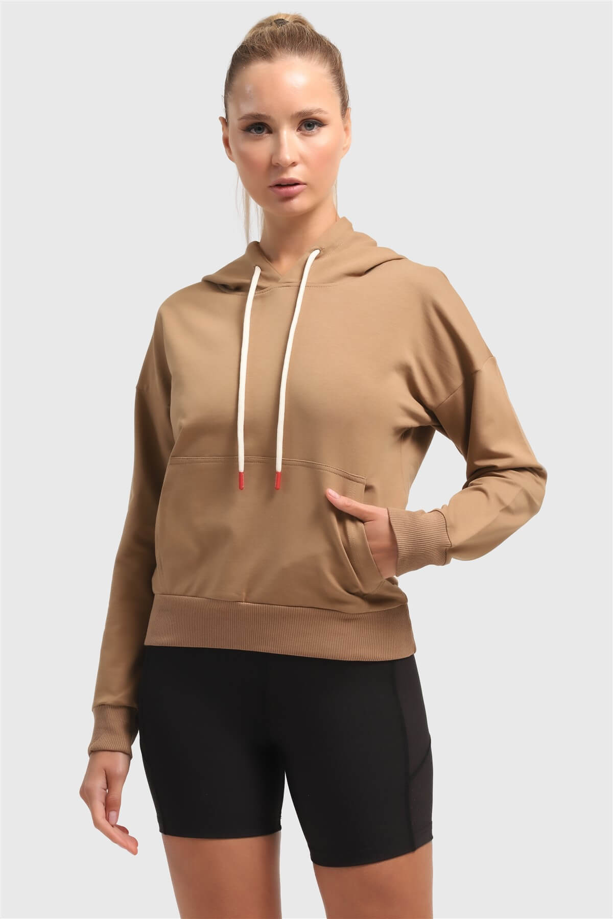 Kadın Kahverengi Sweatshırt - 3
