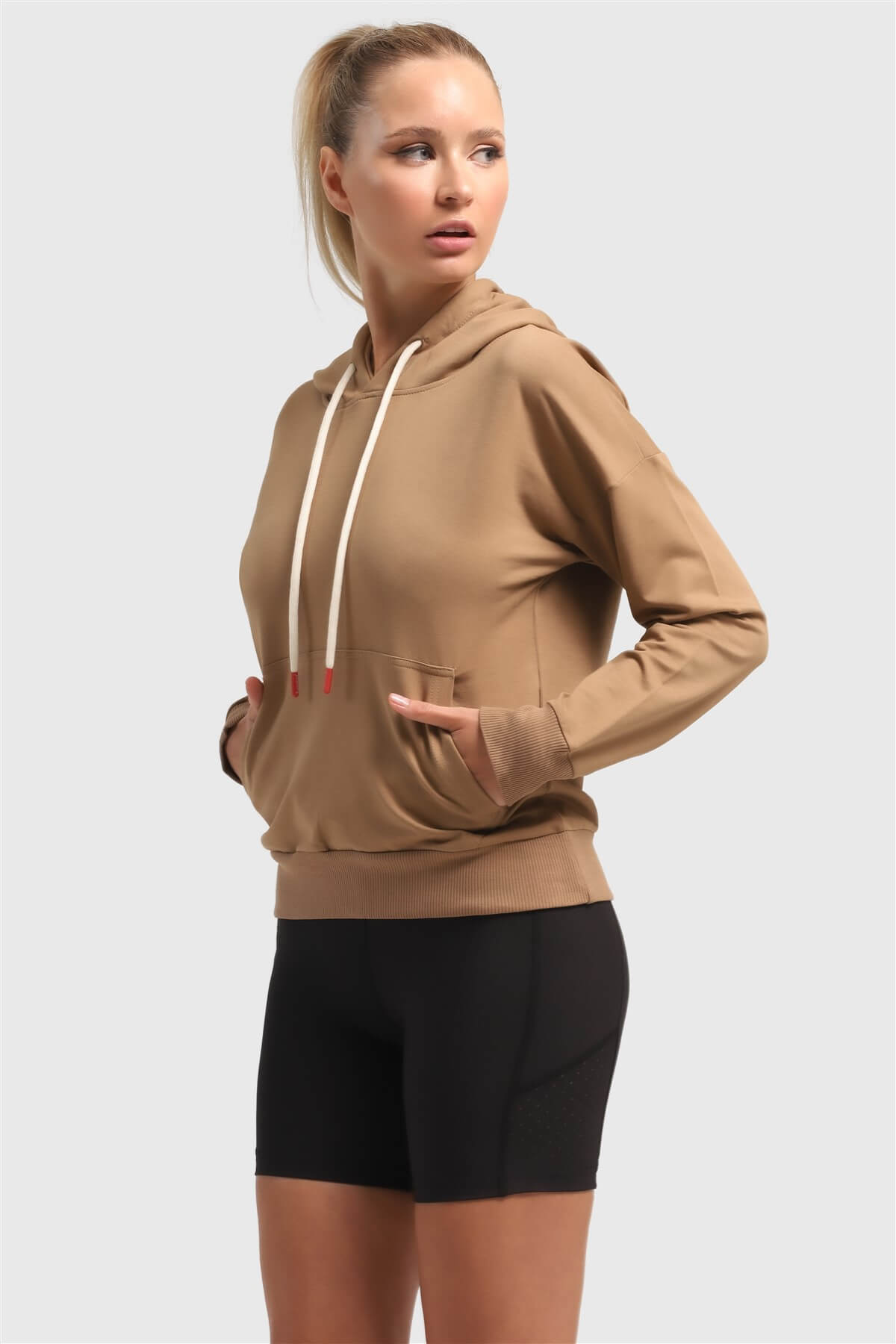 Kadın Kahverengi Sweatshırt - 4