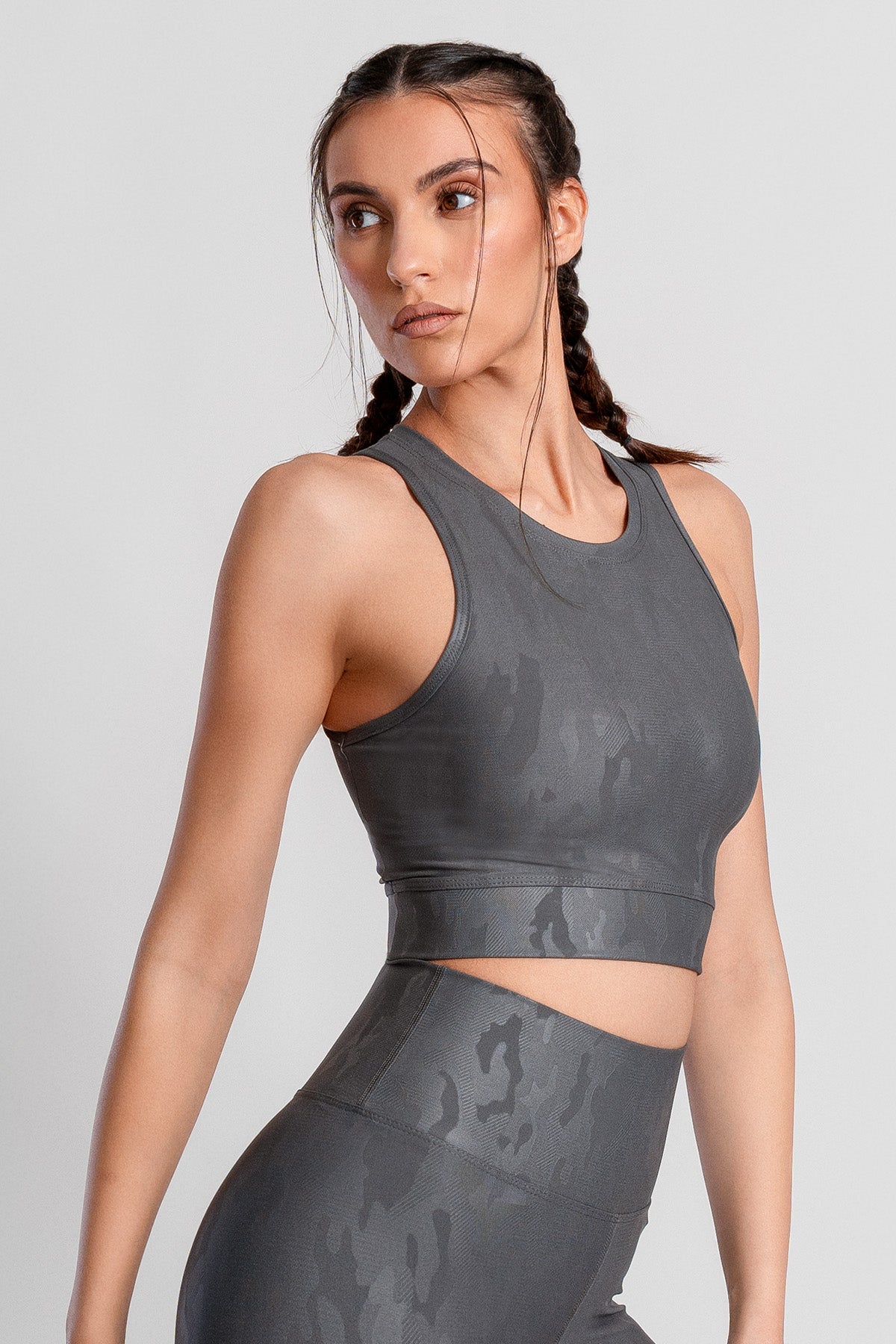 Khaite Kamuflaj Füme Spor Bra - 4