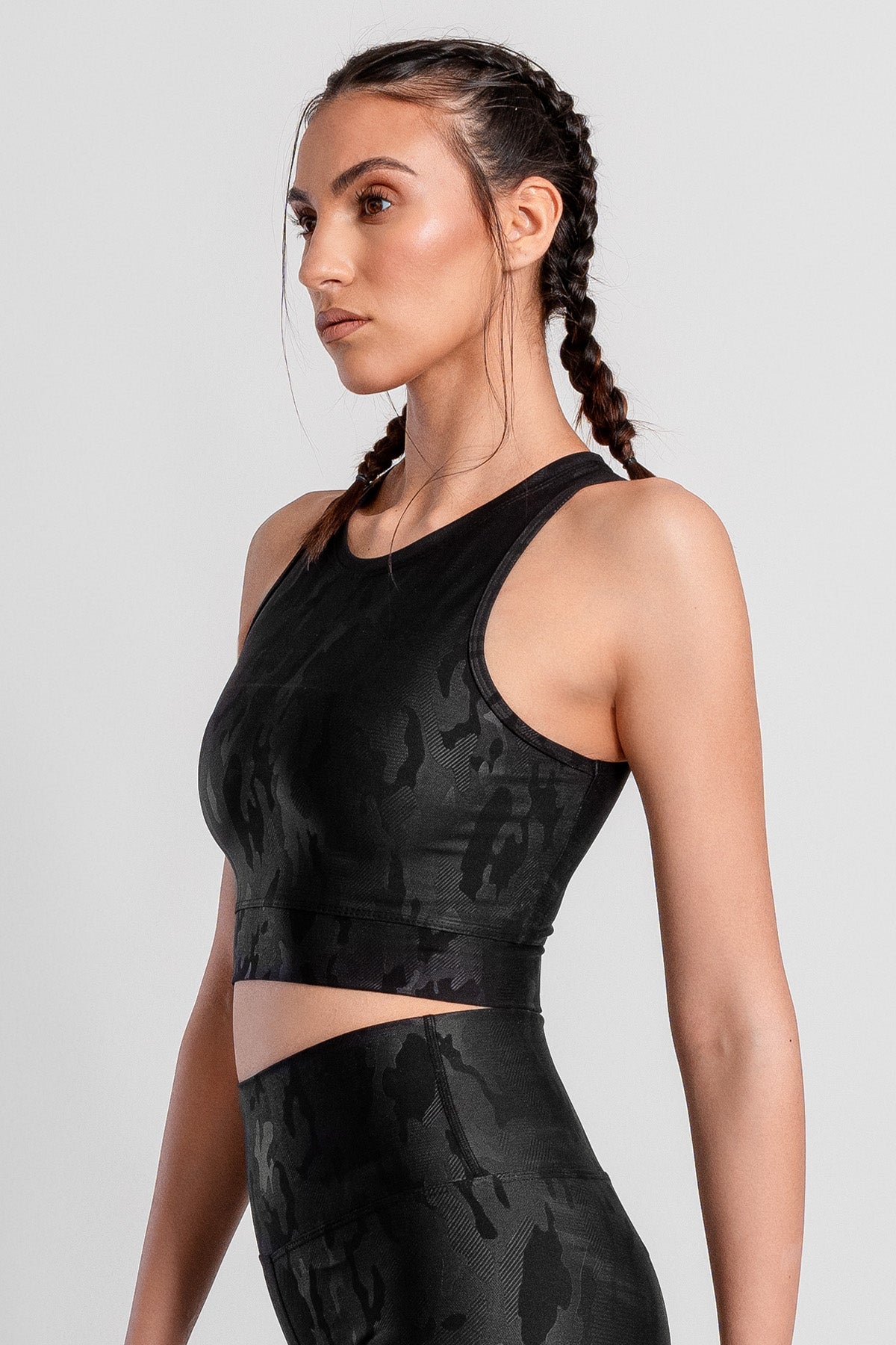 Khaite Kamuflaj Siyah Spor Bra - 3