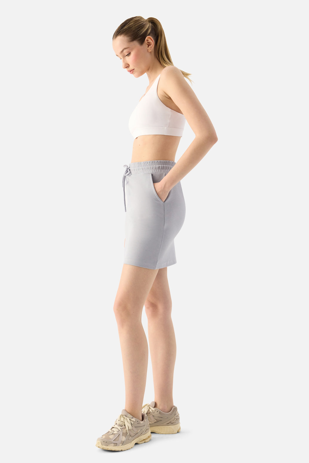 Lara Sokak Stili Gri Etek - 3