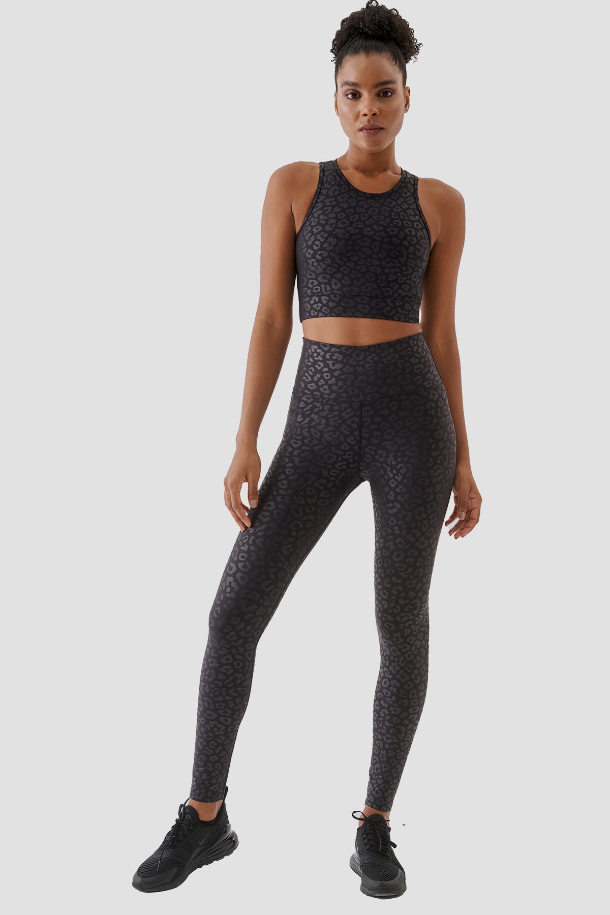 Leopar Spor Siyah Bra - 5