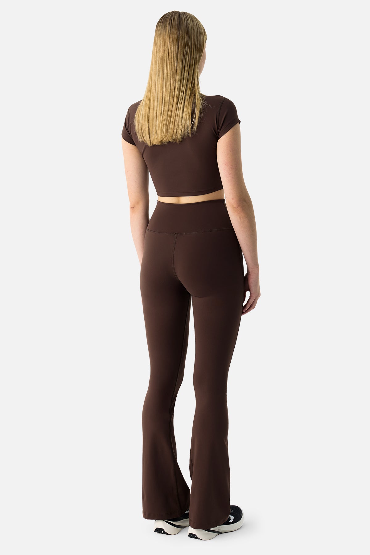 Liora Yumuşak Kumaş Acı Kahve Crop Top - 4
