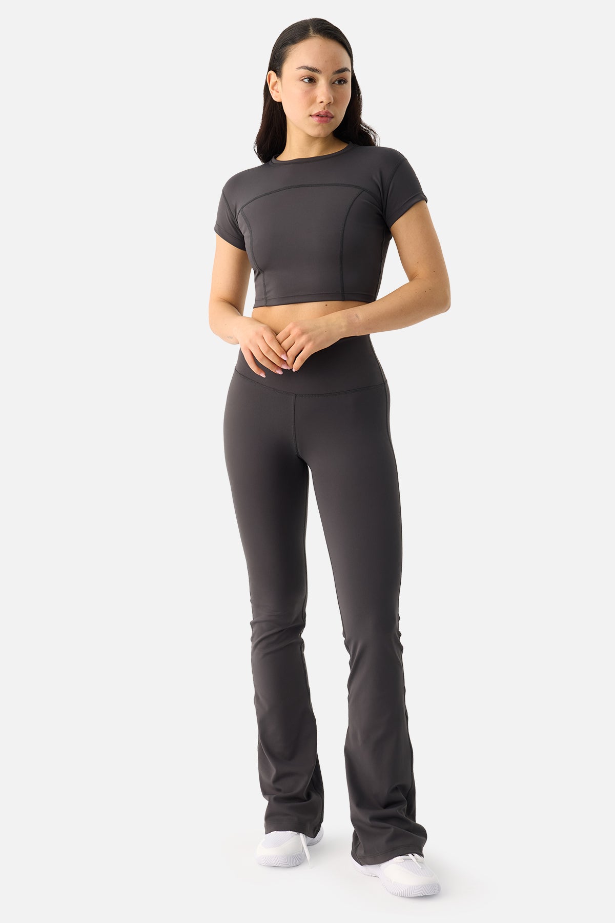Liora Yumuşak Kumaş Geniş Paça Füme Tayt Pantolon - 3