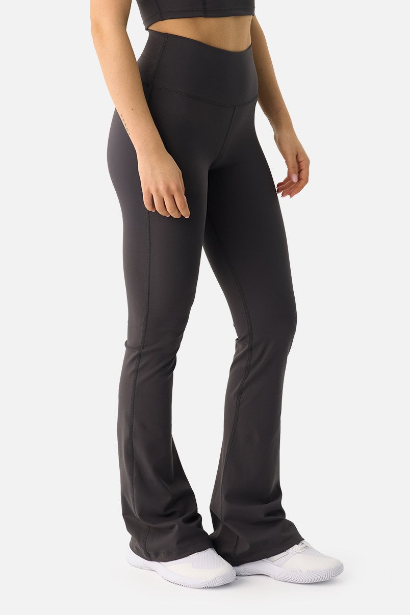 Liora Yumuşak Kumaş Geniş Paça Füme Tayt Pantolon - 6